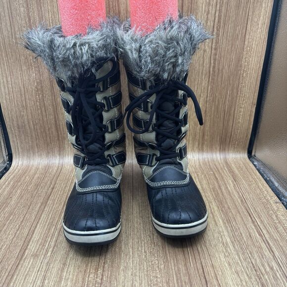 Sorel Women's Tofino Cate Boots Quilted Faux Fur Winter Snow NL1937 Brown US 8.5 - Picture 2 of 9